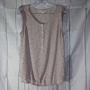 Loft floral sleeveless shirt